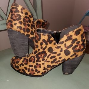 Leopard Print Booties